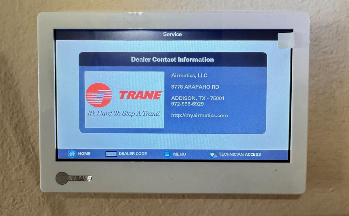 airmatics hvac trane display