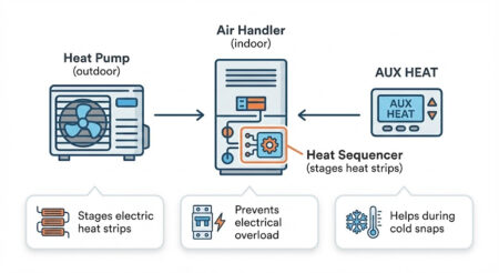heat pump system with auxiliary heat