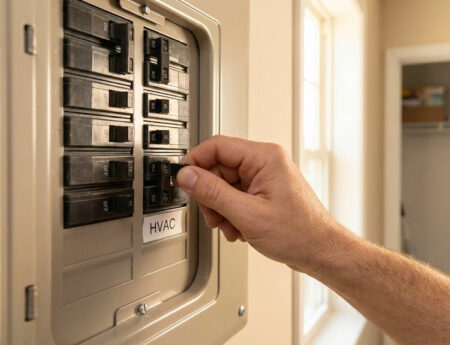 Turning off HVAC breaker before thermostat wiring