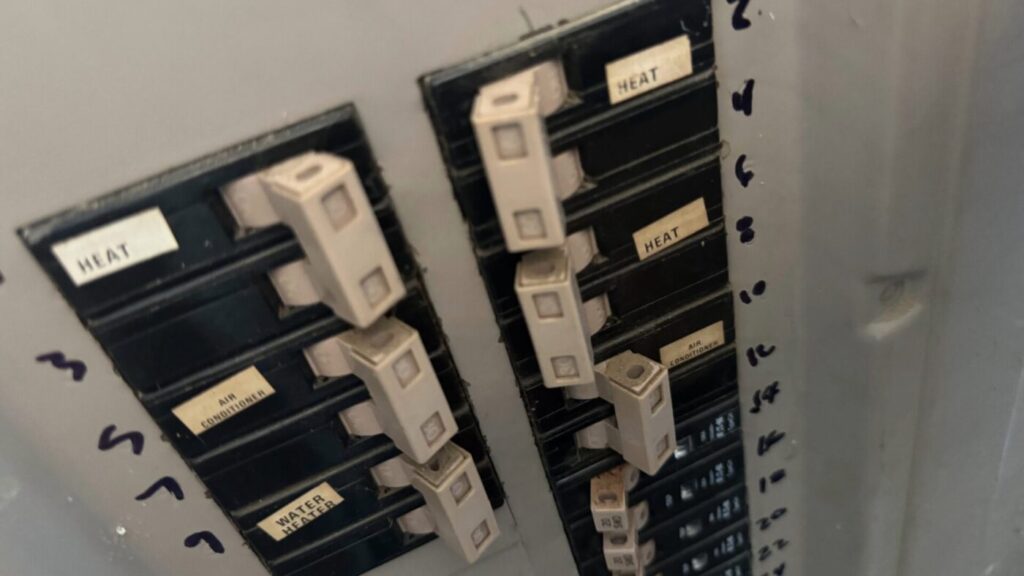 AC circuit breaker tripped in residential electrical panel